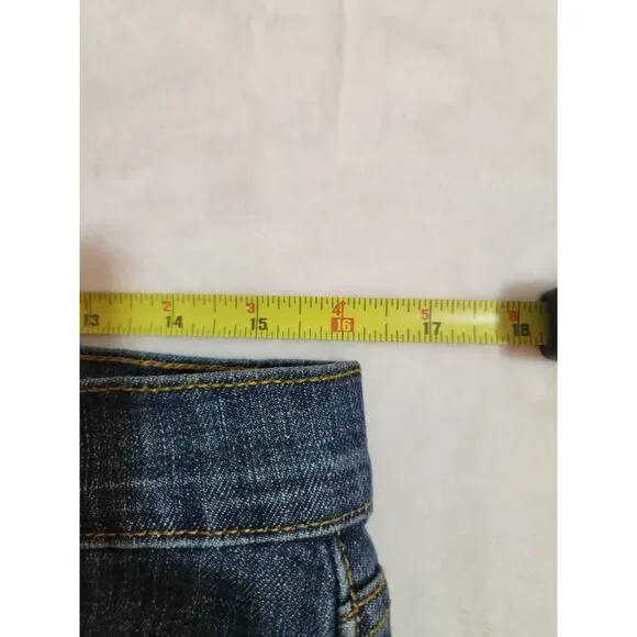 Levi's 524 Too Super Low Jeans Womens 11 32 X 33.5 Blue Rise Taper Superlow Y2k - Picture 8 of 12